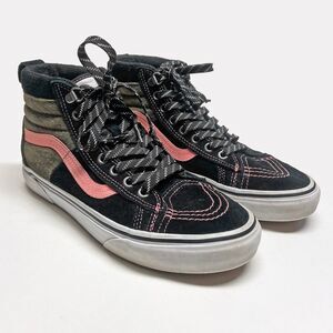 Vans Sk8-Hi Unisex Shoes Women's 7.5 / Men's 6 Black Pink HEIQ ECO DRY 721356